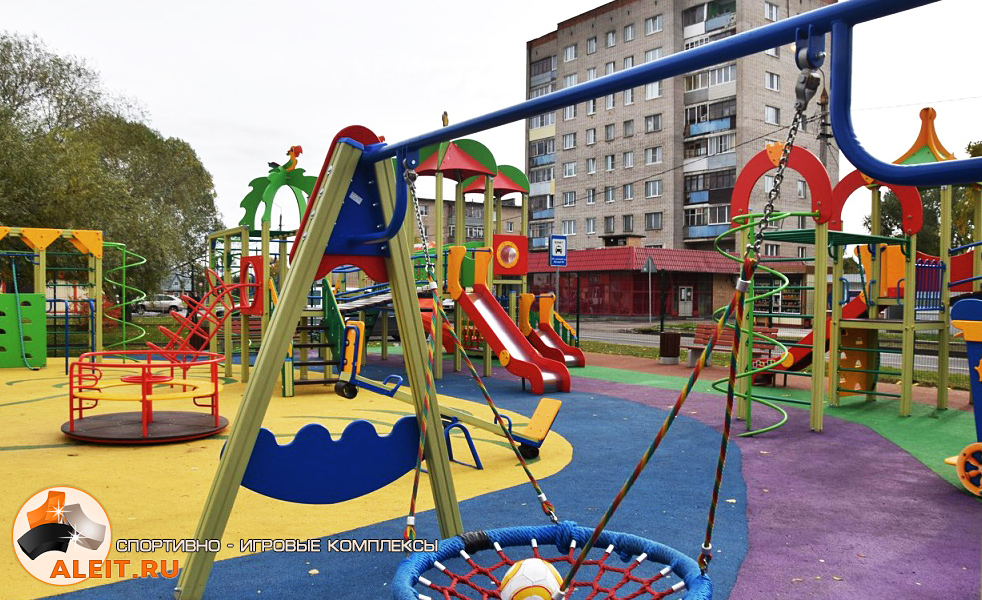 Резиновые покрытия на игровых и спортивных площадках «Tambov.Aleit» • Тамбов